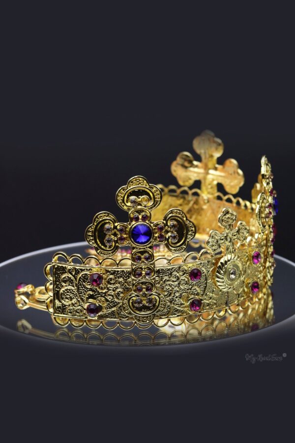 Queen Harriet-Baroque Cross Tiara and Earring Set - My Roial Ears LTD