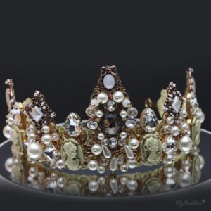Queen Simone- exquisite bridal tiara and earring set - My Roial Ears LTD