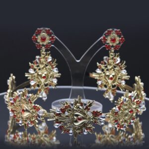 Queen Florence- tiara and earring fashion baroque set - My Roial Ears LTD