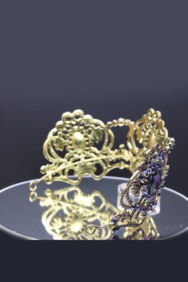 Queen Indira- purple victorian inspired crystal tiara - My Roial Ears LTD