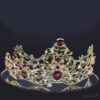 Queen Eva- royal gold red crown and earring Set - My Roial Ears LTD