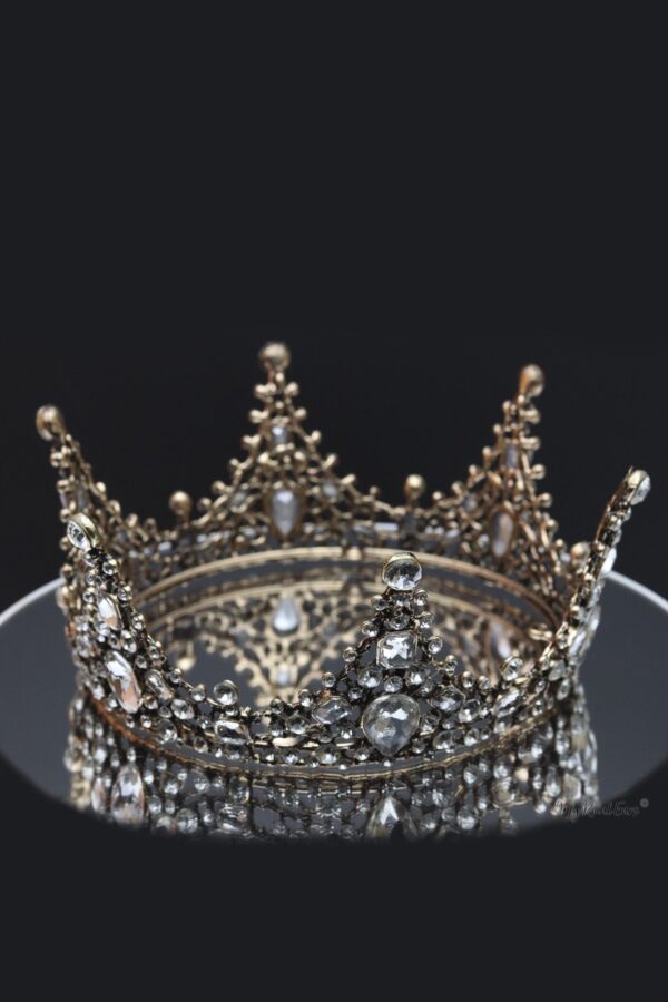 Queen Rosalind-a royal antique crystal metal crown - My Roial Ears LTD