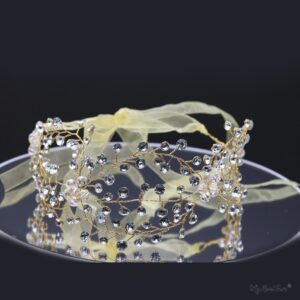 Queen Thatcher - rhinestone beaded string headband - My Roial Ears LTD