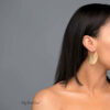 Larisa- matt gold plated vintage inspired u shape drop earrings - My Roial Ears LTD