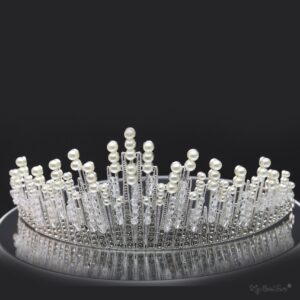 Queen Marilyn- an elegant pearl beaded and crystal crown - My Roial Ears LTD
