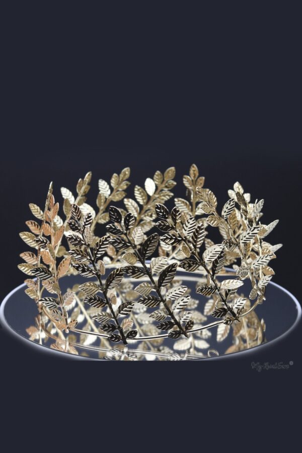 Queen Germaine- gold leafy crown - My Roial Ears LTD
