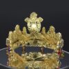 Queen Mirabai- gold baroque tiara and earring set. - My Roial Ears LTD