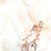 Q.THEODORA- Rose Gold Water Drop and Leaf Design Drop Earrings - Image 3