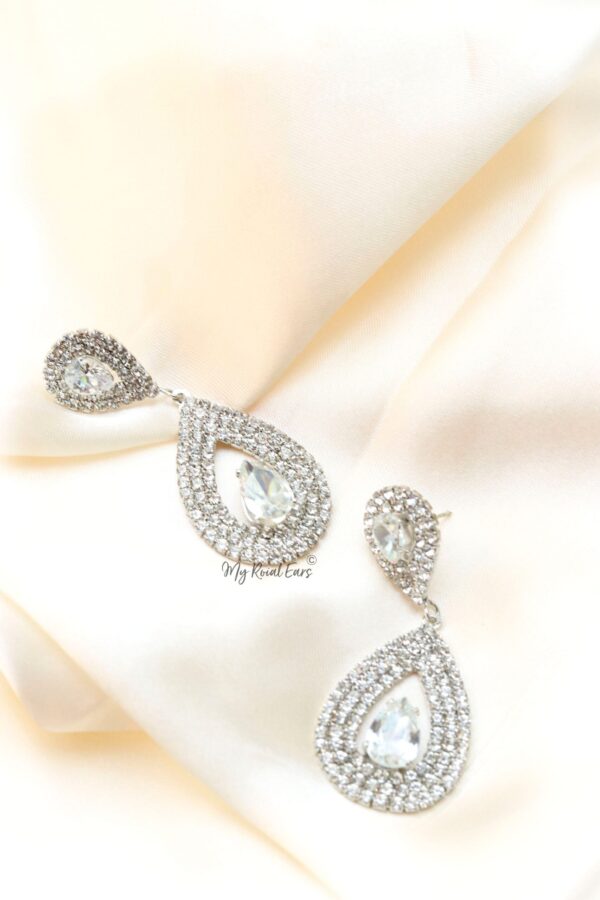 Q.MADELINE-cubic zirconia statement drop earrings