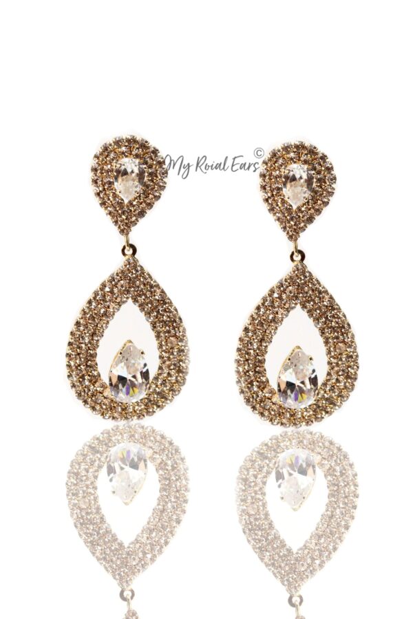Q.MADELINE-cubic zirconia statement drop earrings - Image 8