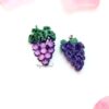 Blue-Passion- a blue crystal grape shaped earrings - Image 4