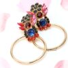 Lotus Flower- bubble bee stud and hoop earrings - Image 4
