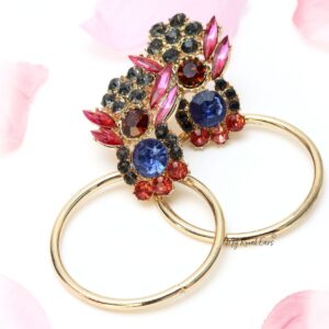 Lotus Flower Gold- bubble bee stud and hoop earrings