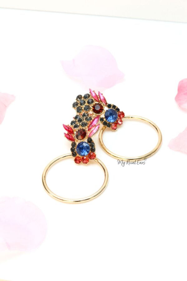Lotus Flower Gold- bubble bee stud and hoop earrings - Image 4