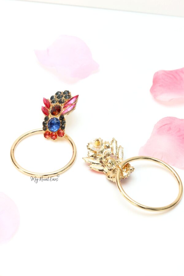 Lotus Flower Gold- bubble bee stud and hoop earrings - Image 3