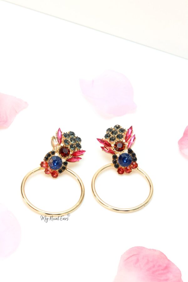 Lotus Flower Gold- bubble bee stud and hoop earrings - Image 2