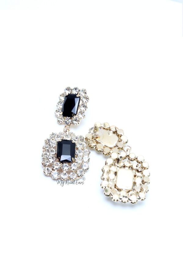 Irina S- statement glowing crystal drop earrings - Image 3