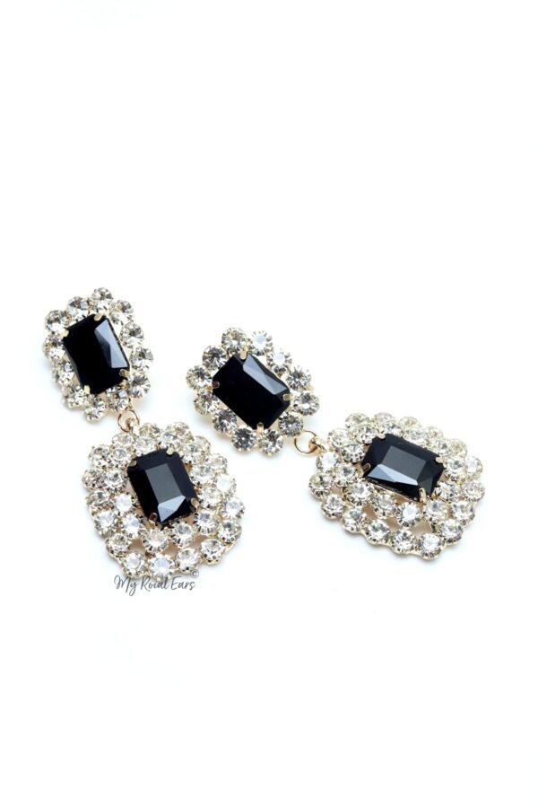 Irina S- statement glowing crystal drop earrings - Image 2