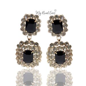 Irina S- statement glowing crystal drop earrings