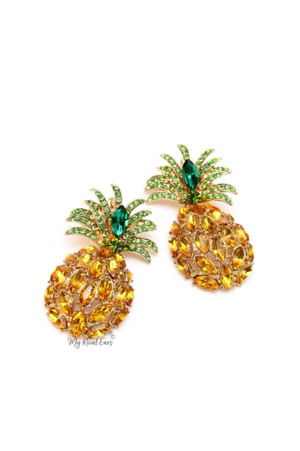 Mounia O- statement charming pineapple stud earrings - Image 2