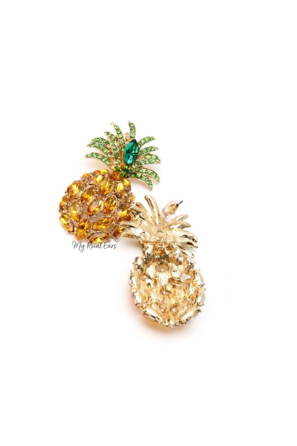 Mounia O- statement charming pineapple stud earrings - Image 4