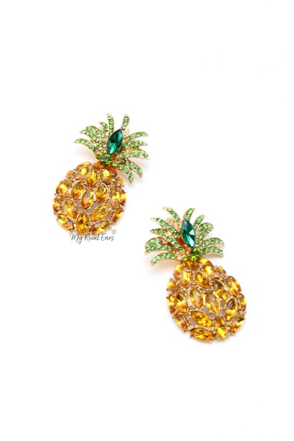 Mounia O- statement charming pineapple stud earrings - Image 3