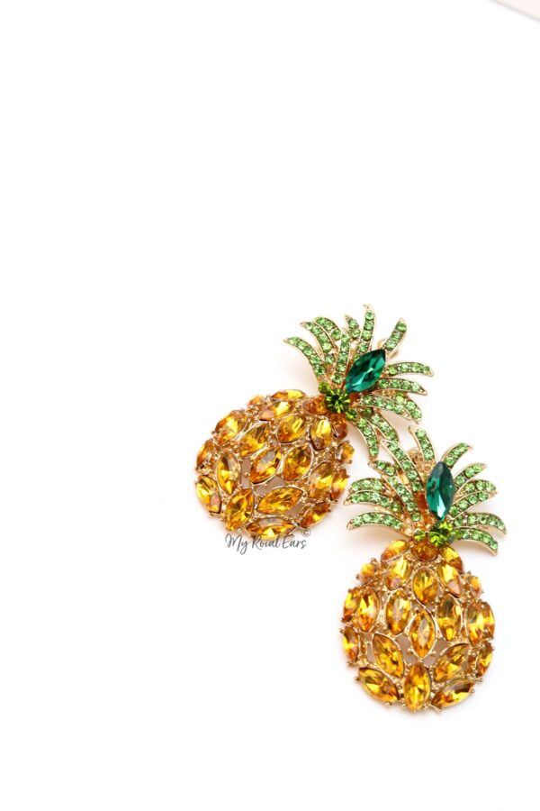 Mounia O- statement charming pineapple stud earrings - Image 5