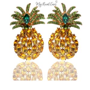 Mounia O- statement charming pineapple stud earrings