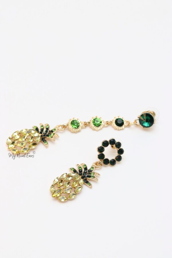 Marsha H- long and short crystal pinapple drop earrings - Image 5