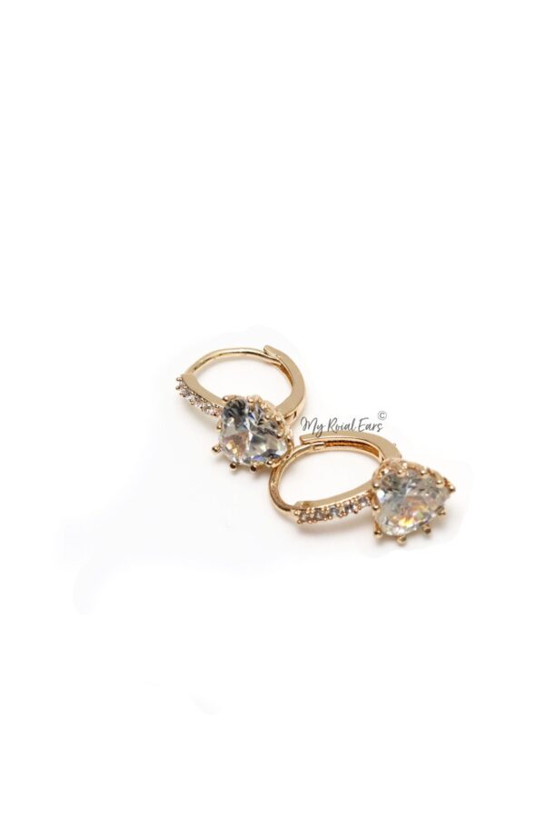 Q.Ursula -quality luxury platinum plated silver zircon hoop bridal earrings - Image 3