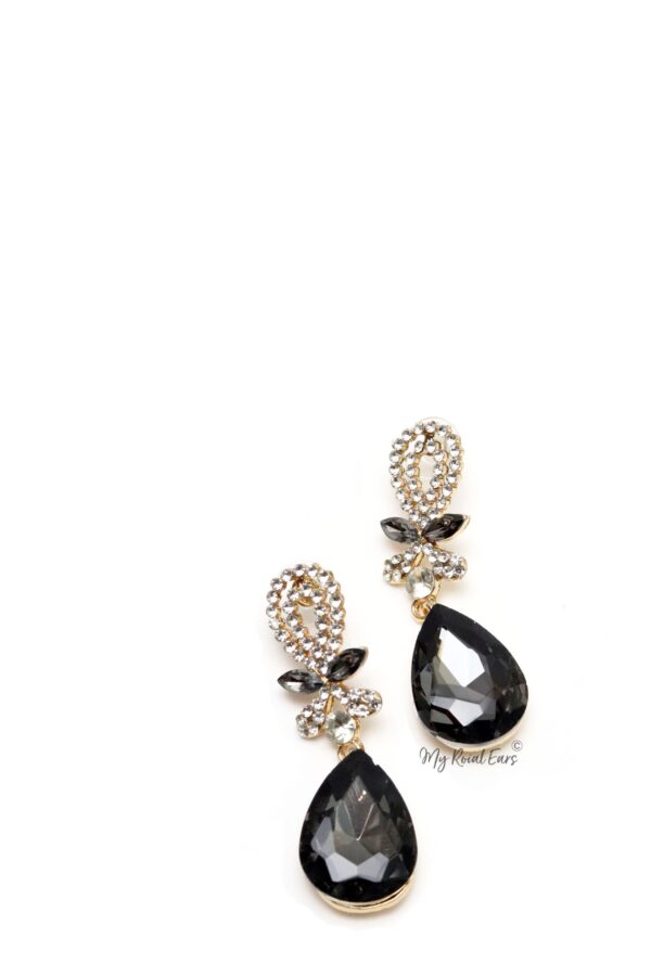 Q.Bridget Blue-crystal stud contemporary bridal earrings - Image 3