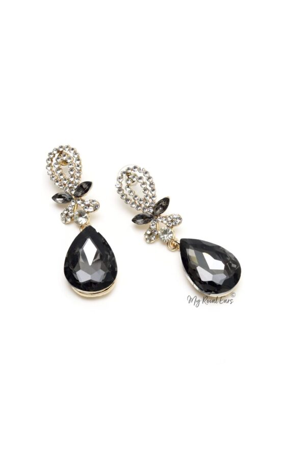 Q.Bridget Blue-crystal stud contemporary bridal earrings