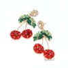 Dua L- crystal cherry drop earrings - Image 2