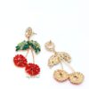 Dua L- crystal cherry drop earrings - Image 3
