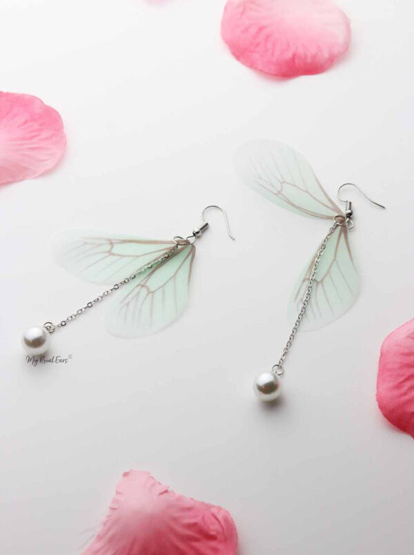 Sympetalous- Butterfly Wing Drop Earring - Image 3