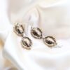 Q.KATE-exquisite antique gold plated crystal earrings - My Roial Ears LTD