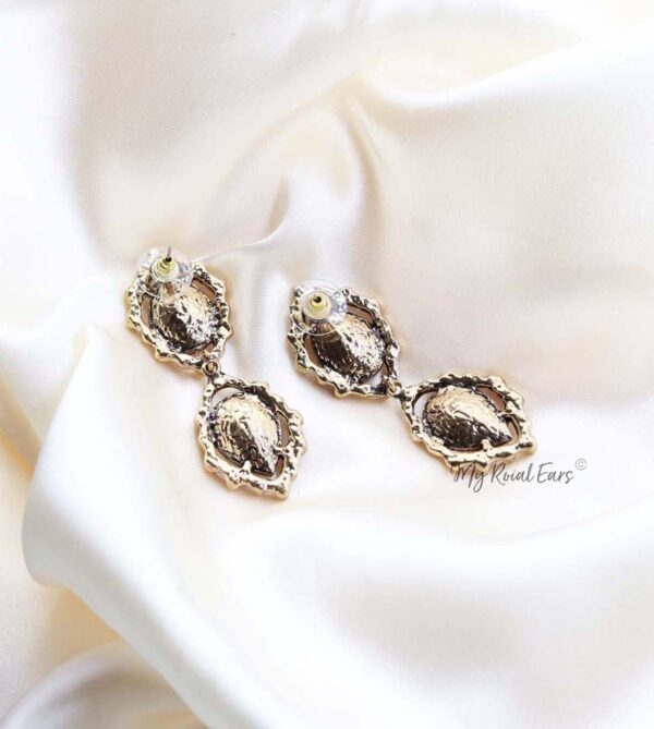 Q.KATE-exquisite antique gold plated crystal earrings - My Roial Ears LTD