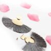 Annual Delphinium- gold and grey tassel earrings - My Roial Ears LTD