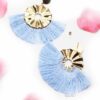 Begonia Fairlady- golden tassel statement earrings - Image 4