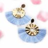 Begonia Fairlady- golden tassel statement earrings - Image 2