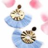 Begonia Fairlady- golden tassel statement earrings - Image 3