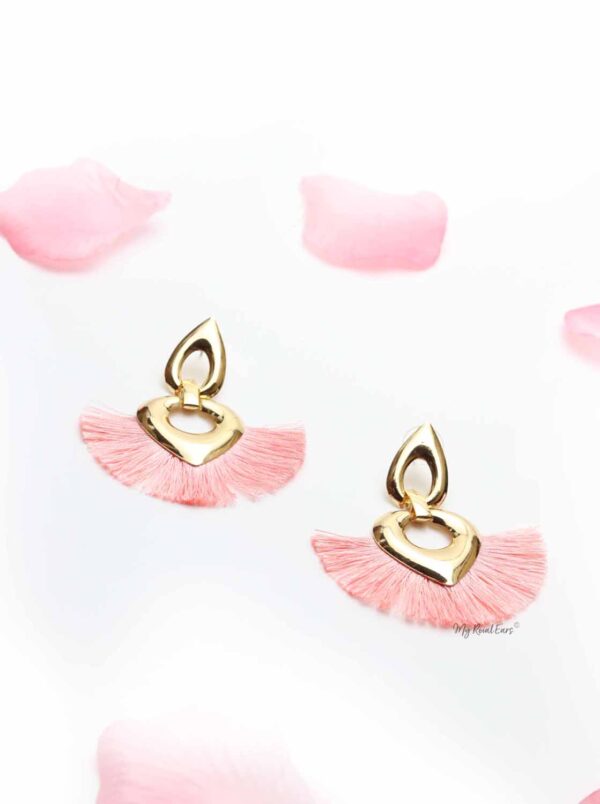 Cosmos-cute cream tassel earrings - My Roial Ears LTD