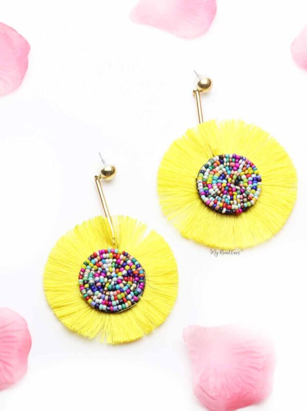 Bottle Brush- candy shaped tassel earrings - My Roial Ears LTD