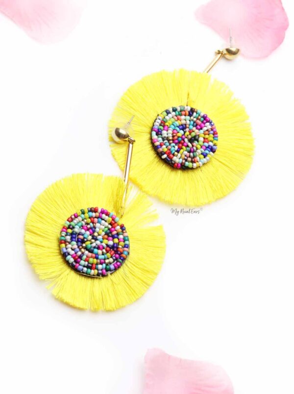 Bottle Brush- candy shaped tassel earrings - My Roial Ears LTD
