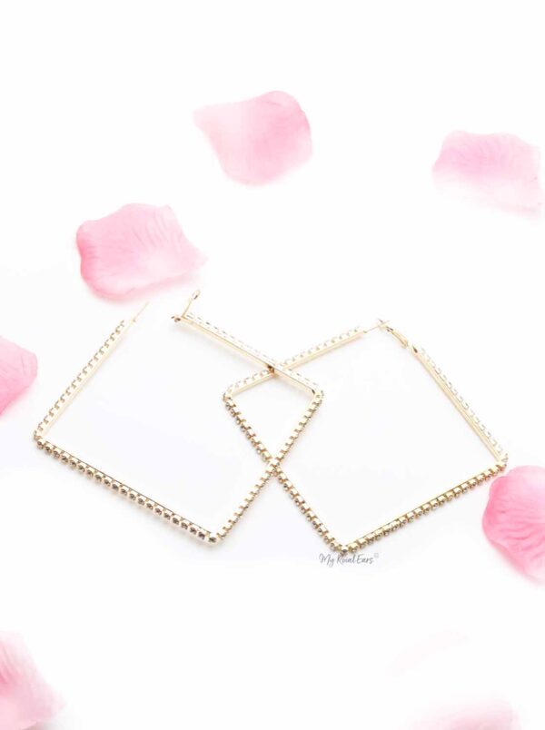 Blue Dawn- square shaped hoop earrings - My Roial Ears LTD