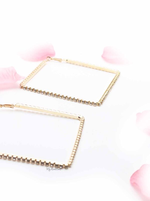 Blue Dawn- square shaped hoop earrings - My Roial Ears LTD