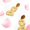 Ipomoea Indica- clipon gold statement drop earrings - My Roial Ears LTD