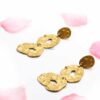 Ipomoea Indica- clipon gold statement drop earrings - My Roial Ears LTD