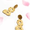 Ipomoea Indica- clipon gold statement drop earrings - My Roial Ears LTD