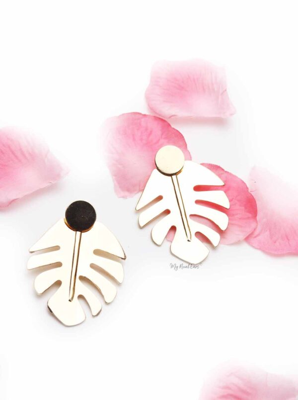 Catasetum- golden 2 n 1 statement stud earrings - My Roial Ears LTD